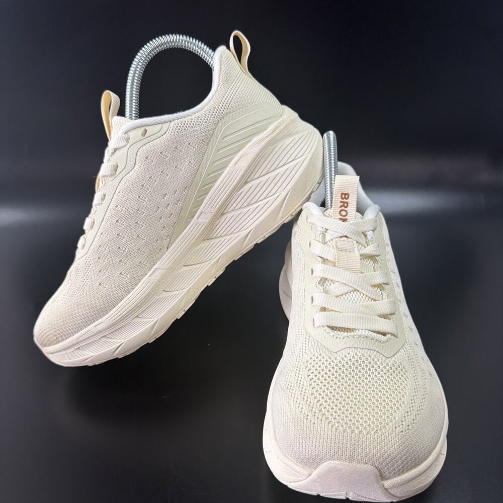 BRONAX Womens Beige Wide Toe Box Walking Sneakers Comfort Shoes Size 6 Wide - Picture 3 of 7